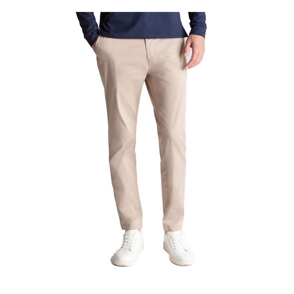 Birddogs Stretch Khaki Sim Chino Pants 38x32 Liner Commuter Golf Work Comfort‎